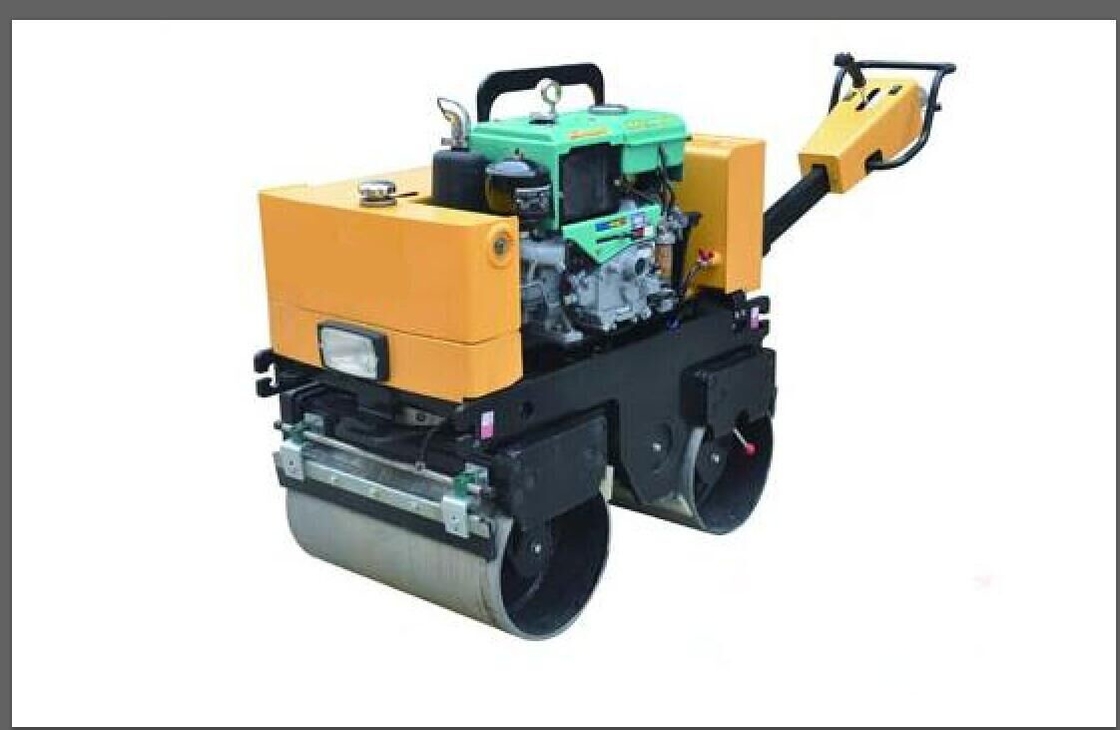 Hidrolik Ganda Drum Jalan Roller Diesel Kecil Radius Operasi Drum Roller Compactor 1.0-1.3ton